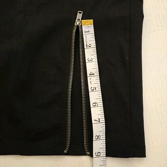 Ruff Hewn Grey Medium Skirt Zipper Black Womens Business Office Midi Coquette - Picture 5 of 8